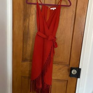 Red fringe dress!